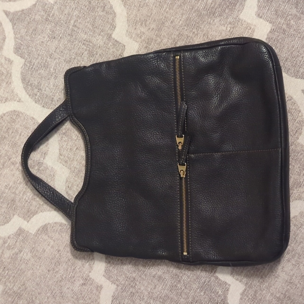Large Fossil Erin Crossbody Fold Over Purse MISSING STRAP - Picture 2 of 8